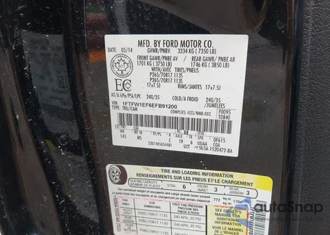 2014 Ford F-150 Xlt from USA, damaged, VIN 1FTFW1EF6EFB91200